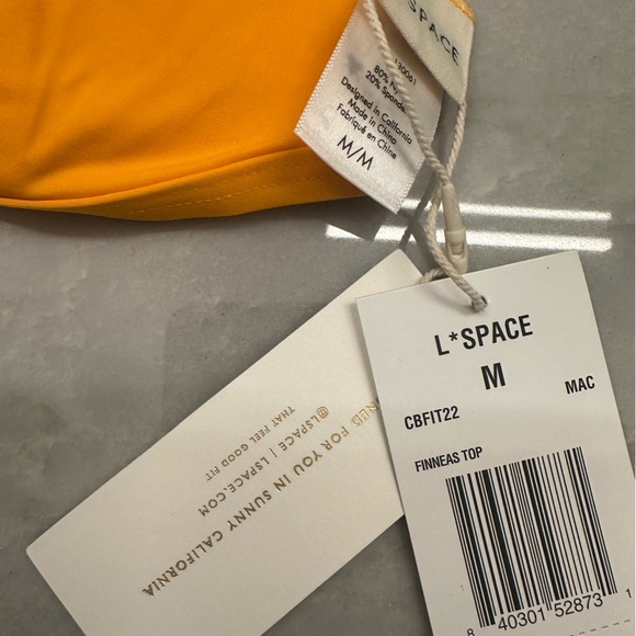 NWT! L*Space Seamless Finneas orange Bikini Top. Women’s Medium $106 - Picture 3 of 5